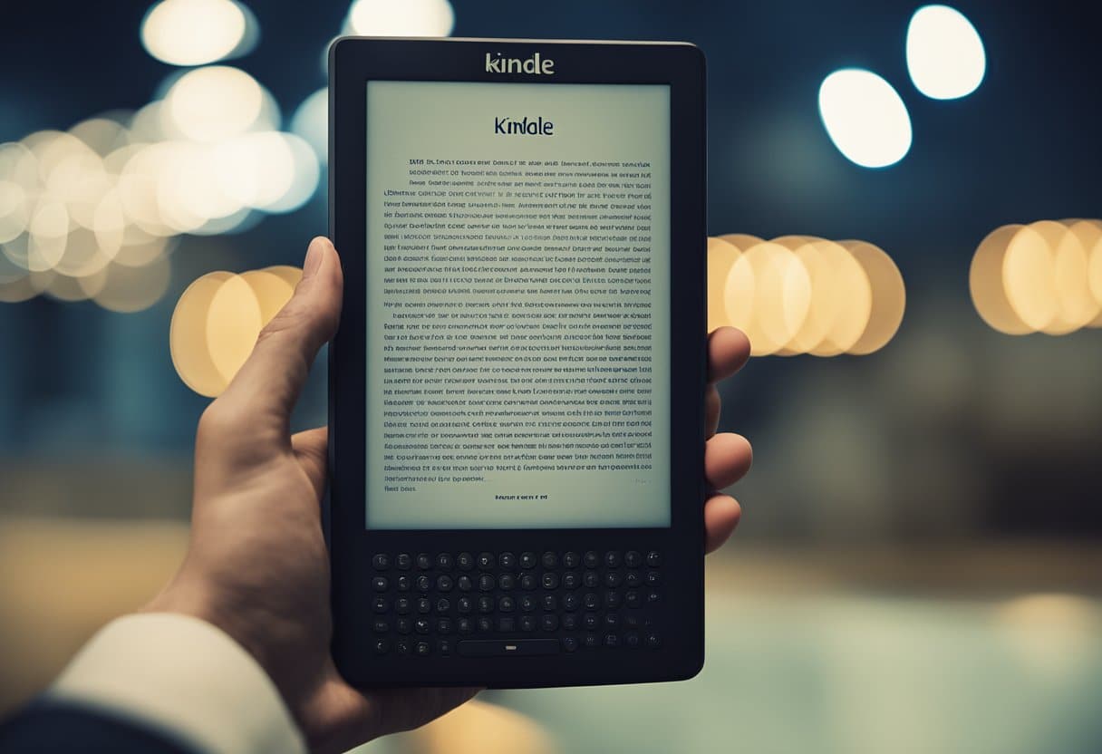 Um Kindle com uma mensagem de erro de rede exibida na tela